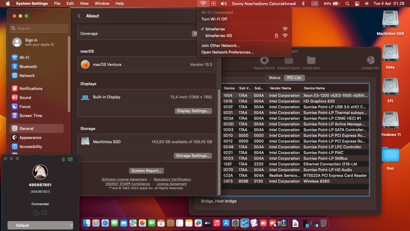 Lenovo Thinkpad X260 6th Dual Battery [SkyLake   Intel HD 520 + PS2 SMBUS]   OpenCore 2